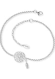 Engelsrufer Fußkettchen für Damen mit Traumfänger-Anhänger, Edelstahl, verstellbar (22–27 cm), nickelfrei, Allergiker freundlich