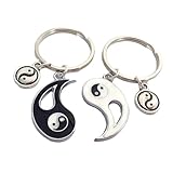 COSSIKA Yin-Yang-Schlüsselanhänger, vielseitiges Yin-Yang-Schlüsselanhänger-Puzzle-Set, stilvoller Yin-Yang-Schlüsselanhänger, auffälliger Schlüsselanhänger für Paare, Schmuckzubehör