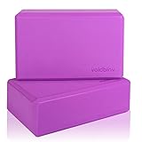 voidbiov Yoga blöcke 2er Set 9 'x6 x3, Stabil rutschfest Eva Schaumstoff, Bietet Unterstützung und Stabilität für Joga Fitness Meditation