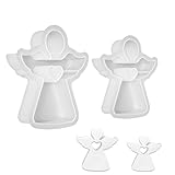 Omlalayi 2 Stück Silikonformen Gießformen Engel, Silikonform Engel, 3D Giessform Silikon Kerzenformen zum Gießen, Kerzenform Seifenform Epoxidharz Formen Silikonform für Seife, Gips, Ostern Deko