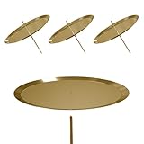 Adventskranz Kerzenhalter, 7.5cm Bronze Adventskerzenhalter Metall Kerzenleuchter 4 Stück, für Adventskranz Weihnachten Kerzenteller Mit Dorn