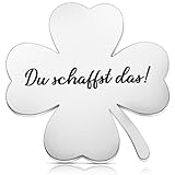 AOZUO Du Schaffst Das Glücksbringer,Vierblättriges Kleeblatt Glücksbringer Prüfung,Glücksbringer Operation Geschenke Prüfung Inhalt Viel Glück Fürsorgliche Geschenk für Familie Freund Weltkindertag