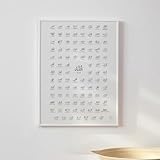 SHINERING Schwarze 99 Namen Allahs Mit Bedeutung Kalligraphie Asmaul Husna Allah Name Islamischer Muslimischer Wanddruck Bilder Wohnzimmer Wohnkultur 21X30Cm Kein Rahmen