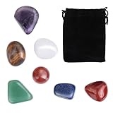 cobee Chakra Heilkristalle Set 7pcs Chakra Steine Heilkristalle Natürliche Edelsteine für Angstlinderung Meditation Heilung Ausgleichende Yoga Meditation Spirituelles Erwachen Chakra Set für Anfänger