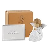 JINGIHE Schutzengel Engel Figur, Betende Engel Statue Gedenkgeschenke für den Verlust von Liebsten, Fehlgeburten Geschenke Figuren für Mütter Thanksgiving Weihnachten Home Deko