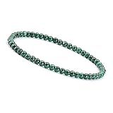 Unique Gems dezente Edelstein Damen Armbänder Ø 4mm Chakra Perlen Buddha Schutzarmband (Malachit)