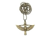 Miniblings Isis Figur Kette 60cm Anhänger Halskette Ägypten Göttin Bronze - Handmade Modeschmuck - Kugelkette Bronze