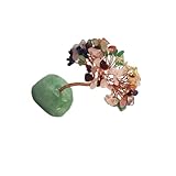 mophrati Halskette mit Baum des Lebens Kristallanhängers, handgefertigt mit natürlichen Achatscheiben und Kristallen, umweltfreundlichen Kristallsteinen