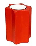 Hess Holzspielzeug 40025 - Teelichthalter in Sternenform, aus Holz, rot, ca. 9 cm, Dekoration für besondere Anlässe aus dem Erzgebirge