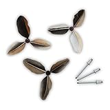 IMAGO ERSATZFEDERN BZW. Schwanzfedern für Windspiel Propeller Flattermöwen Flattervögel Möwen (1, Braun)
