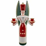 Seiffener Volkskunst Schalling | Lichterfiguren Weihnachtsbeleuchtung Figuren | Fensterdeko Handarbeit Weihnachtsfiguren | 1S514F | Engel farbig 36 cm