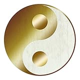 Logbuch-Verlag Yin Yang Wandbild Bild Geschenk Symbol Achtsamkeit Liebe Geburtstag 31 cm rund Kreis Deko Wand Alu Dibond