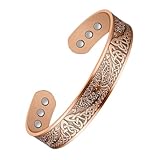 Jeracol Kupfer-Armband Männer und Frauen, 99% Reines Kupfer mit 6 Magneten,verstellbare Magnetarmband mit Schmuck-Geschenkbox