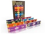 Spirituelles Räucherstäbchen Set, indische Premium Masala Stäbchen, 8 Sorten für Meditation Yoga Reiki Karma, Masala Räucherstäbchen, handgefertigt …