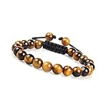 GD GOOD.designs Herren Armband aus echten Tigerperlen (Shamballa) Perlenarmband geflochten mit Tigerstein Tigerperle Tigerauge Tigerperlenarmband