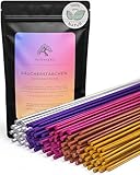Räucherstäbchen Set - 100 Incense Sticks (5x20) - Sandelholz, Lavendel, Weihrauch, Myrrhe & Salbei - Perfekt für Meditation, Yoga, Chakren, Rauhnächte & Mückenabwehr - Weihrauch Stäbchen Entspannung