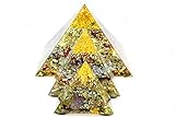 Orpanit® Orgonit Pyramide Gold „Herzenslicht“ Premium L I 100% echter Orgonit I Schutz gegen EMF, 5G, Haarp, Funkstrahlung I echte Orgonenergie für mehr Harmonie I Gesundheit