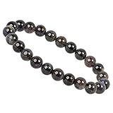 ELEDORO PowerBead Damen-Armband Stretch aus Edelstein Perlen 8mm mit Iolith