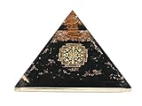 Schwarze Turmalin-Kristall-Orgon-Pyramide - Natürliche Heilkristalle und -steine (Sri Yantra - Small)
