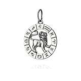 NKlaus Kettenanhänger Sternzeichen Löwe 925 Silber Horoskop 25mm Zodiak Anhänger 11104