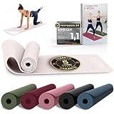 NEOLYMP Yogamatte rutschfest & gelenkschonend – Gelenkschonende Gymnastikmatte & Fitnessmatte für Zuhause – 183x61cm Trainingsmatte aus PVC – Sportmatte für Yoga, Pilates, Workout (Taupe)