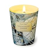 Home Lights Soja Wachs Kerzen für zu Hause duftend im glas, 1-Wick Kerzen, Aromatherapie Kerzen Geschenk für Partys, 6.7oz Sandelholz Jasmin