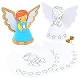 Baker Ross FC125 Weihnachtsdekoration in Kegelform - 10er Pack, Engelsornamente zum Basteln für Kinder, Dekorieren und Ausstellen, Mittel