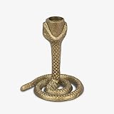 Luminara Schmiedeeiserner Kerzenhalter in Schlangenform, Vintage-Messing, antikes Design, 12,7 cm, Heimdekoration, Tafelaufsatz, traditionelle Tischdekoration