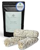 Weißer Salbei Räuchern, 3 Stück Räucherbündel, Weisser Salbei Räuchern, Sage Smudge Stick, White Sage, Salbei Getrocknet, Weißer Salbei Zum Räuchern