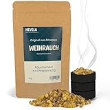 Hevela - Weihrauch zum Räuchern - [100% naturrein] - 50g inkl. 3 Räucherkohle - Premiumqualität original aus Äthiopien - Räucherharz zur Entspannung - aromatischer Duft