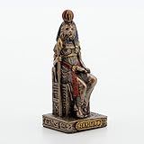 Veronese Design Sekhmet Die ägyptische Göttin des Krieges aus Kunstharz, handbemalt, Bronze-Finish, 9,5 cm