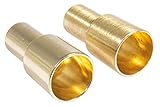 Rayher Flaschenkerzenhalter für Stabkerzen, 2 Stück, Metallkerzenhalter gold, Gesamthöhe 5 cm, Innendurchmesser 22 mm, Kerzenhalter für Flaschen, 46694616