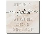 Interluxe Duftsäckchen - Heute Bin ich Glücklich - Duftumschlag mit Spruch Geschenkidee Mitbringsel für Freunde und Familie Affirmation Duftbeutel Duftgeschenk Dufttütchen Raumduft (Balsam Amber)