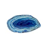 mysale24.de Natürliche Achatscheibe | Blau ca. 8-9 cm | Poliert Transparent | vielseitig verwendbar | Untersätzer