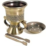 BEYLAB Weihrauch Harz Weihrauchkohle Räucherstäbchenständer, Bakhoor Räuchergefäß Halter, ideal für Aromatherapie, Yoga und Spa, Zuhause Kirche (Bronze)