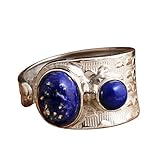 Lapislazuli 925 Sterling Silber Ringe für Damen, blaue Brautjungfernringe, ovale, runde Edelsteinringe, verstellbare Ringe, Lünette Set, handgefertigte Ringe, Muttertagsgeschenk