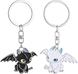CHDINLL Senidea Dragons Toothless Keychain Paare Geschenk Paare Geschenk Schlüsselanhänger, süßes Geschenk für Valentinstag, Weihnachten, Hochzeit