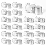 Gucass 40 Stück Kerzenhalter Stabkerze, Stabkerzenhalter Metall Kerzenhalter Silber Kerzentülle Klein für Kerzeneinsatz, Tafelkerzen, Baumkerzen, Kerzenleuchter, Teelichter, Ø 22mm