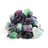 Nvzi Rainbow Flourite Stein, Mineralien Steine, Wassersteine Edelsteinwasser, Bergkristall Rohstein, Edelsteine, Kristalle Heilsteine, Uncut Gems, Natursteine, Mineralsteine für Trinkwasser(455G)