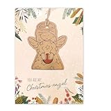 Blossombs Weihnachtskarte mit Samenbombe Anhänger Engel Xmas Angel - Grußkarte Weihnachten für die schönsten Weihnachtsgrüße Postkarte mit Saatbombe Saatgut Blumensamen Seed Bombs