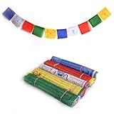 Tibetische Gebetsfahne, handgefertigt in Nepal, Friedensmann, Meditation, Yoga, Garten des Friedens, 5 Sets (kleine Flagge 10 cm x 10 cm)