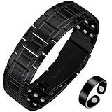 Jeracol Magnetarmband Herren Und Kupfer Magnetring, Mit Ultrastarkem 3500 Gauss Magnet Titanstahl Armband Herren Gesundheit, Mit Entfernungswerkzeug Und Geschenkbox.