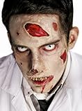 Maskworld Offene Fleischwunde - Latex-Applikation mit Hautkleber - Special-Effect Kostüm-Zubehör - Make-Up für Halloween, Karneval & Horror-Party