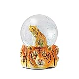 Water Globe - Tiger von Deluxebase. Tiger Schneekugel mit Harzfigur und geformter Basis. Tolle Wohndekoration, Ornamente und Geschenke.