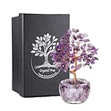 JSDDE Chakra Feng Shui Baum, Lebensbaum Deko, Heilsteine Edelsteine Baum, Geldbaum, Kristallbaum, Glücksbringer Spirituelle Feng Shui Deko (Amethyst)
