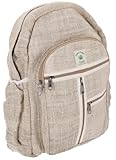 Ethno Hanf Rucksack, großer Hanfrucksack - natur / Rucksäcke und Turnbeutel
