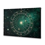 PKRD Küstenwandkunst, astrologisches Diagramm mit Sternzeichen, Leinwand, dekoratives Bild, Wandbilder für Wohnzimmer, Wanddekoration (20 x 30 cm)