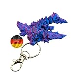 KEYSPACE Schlüsselanhänger Drache 3D gedruckter Drache - beweglicher Anhänger Drache 3D Druck - 3D Drache -