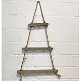 INDA-Exclusiv Hängender Deko Weihnachtsbaum Tannenbaum Strickleiter hängend + Haken B38xT2xH68cm