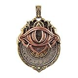 BOSSETY Tarot Vision Anhänger - Allsehendes Auge Halskette, Tarotkarten Symbol Anhänger, Mystischer Wahrsageschmuck, Spirituelle Führung, Schicksalseinblicke, Sanfte Rotation, Viel Glück